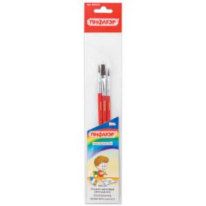 Кисти в наборе 03шт. ПИФАГОР (пушно-мехова...